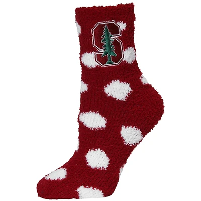Women's ZooZatz Stanford Cardinal Plush Dot Socks