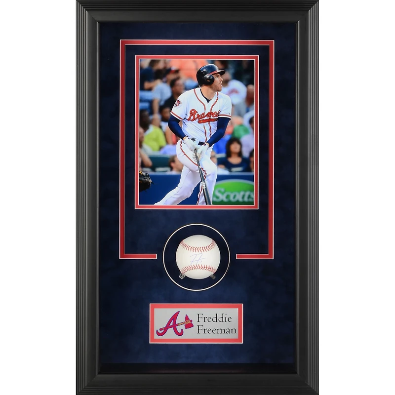 Freddie Freeman Atlanta Braves Framed Autographed Baseball Shadowbox