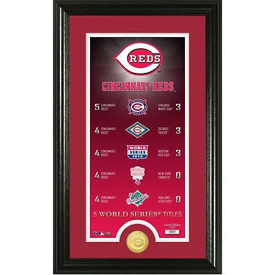 Highland Mint Cincinnati Reds 12" x 20" World Series Championships Legacy Supreme Photomint