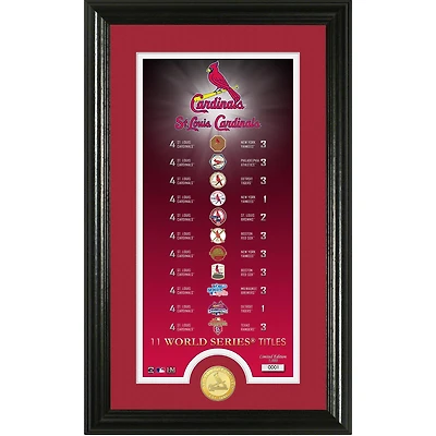 Highland Mint St. Louis Cardinals 12" x 20" World Series Championships Legacy Supreme Photomint