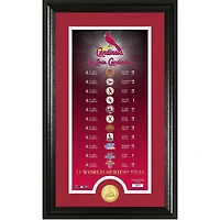 Highland Mint St. Louis Cardinals 12" x 20" World Series Championships Legacy Supreme Photomint