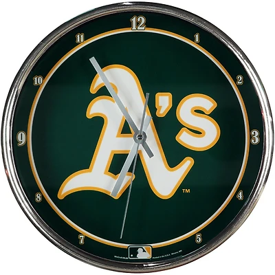 WinCraft Athletics 12" Baseball Club Chrome Wall Clock