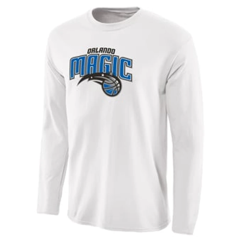 Men's White Orlando Magic Primary Logo Long Sleeve T-Shirt