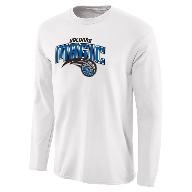 Men's White Orlando Magic Primary Logo Long Sleeve T-Shirt