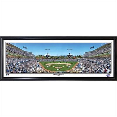 Los Angeles Dodgers 39" x 13.5" Opening Day Standard Black Framed Panorama
