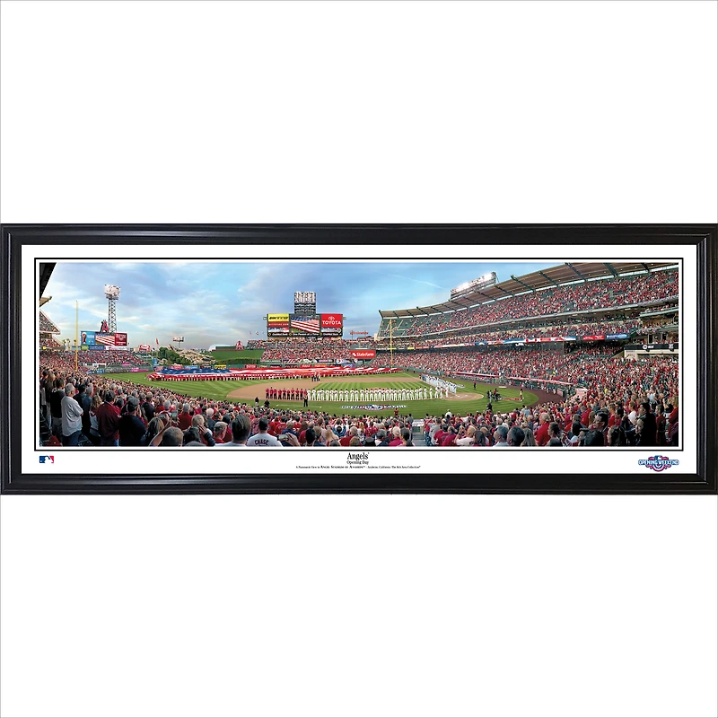Los Angeles Angels 39" x 13.5" Standard Black Framed Panorama