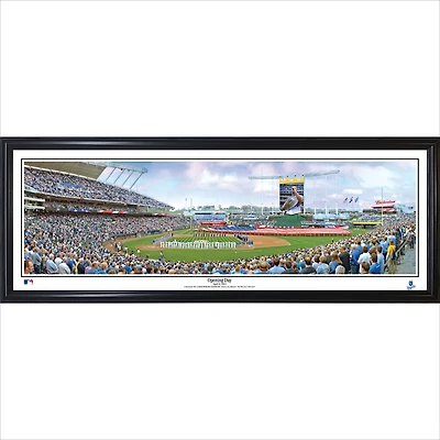 Kansas City Royals 39" x 13.5" Opening Day Standard Black Framed Panorama