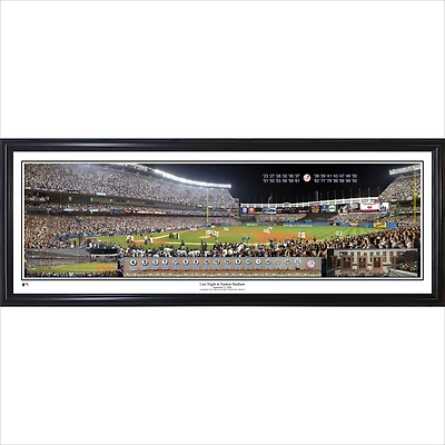 New York Yankees 39" x 13.5" Last Night at Yankee Stadium Standard Black Framed Panorama