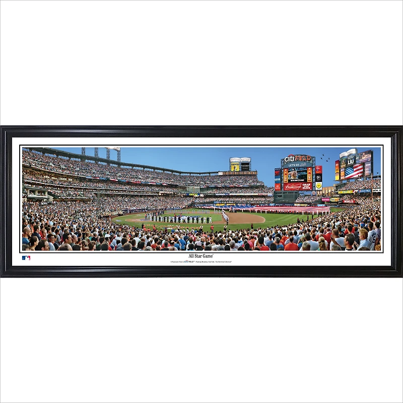 New York Mets 39" x 13.5" All-Star Game Standard Black Framed Panorama