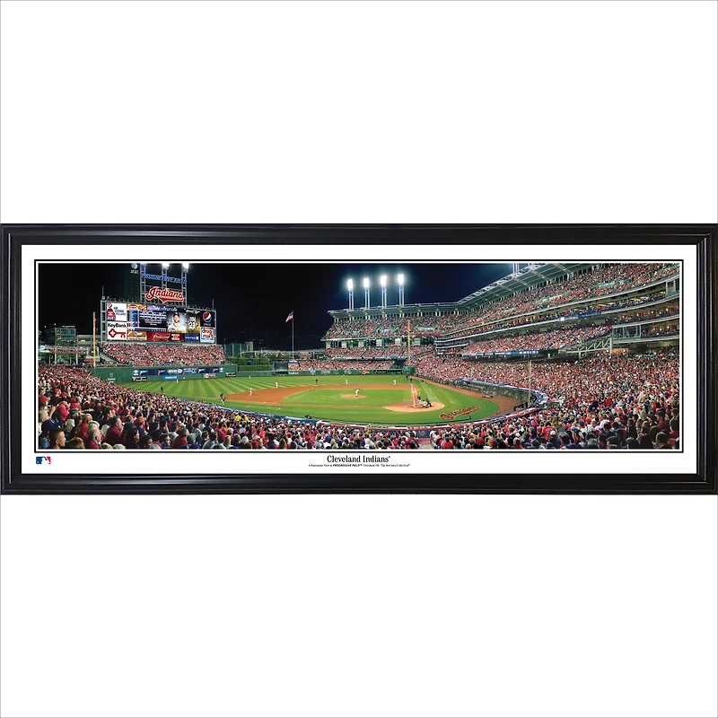 Cleveland Indians 39" x 13.5" Standard Black Framed Panorama