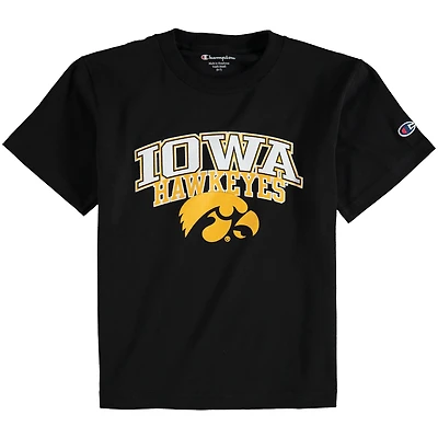 Youth Champion Black Iowa Hawkeyes Jersey T-Shirt