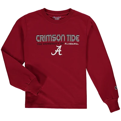 Youth Champion Crimson Alabama Tide Jersey Long Sleeve T-Shirt