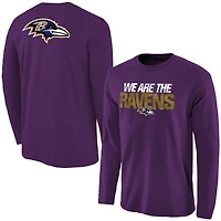 Men's Baltimore Ravens Purple Statement Long Sleeve T-Shirt
