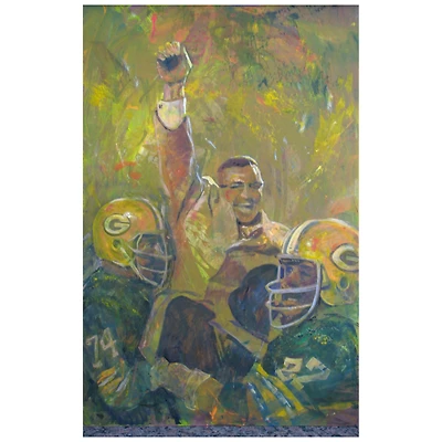 Vince Lombardi Green Bay Packers Deacon Jones Foundation Fine Art Canvas Print 24" x 36" by Artist David Schock
