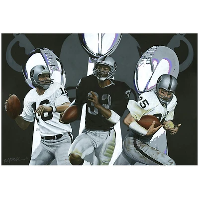 Las Vegas Raiders Deacon Jones Foundation "Commitment to Excellence" Fine Art Canvas Print 24" x 36" by Artist Robert McFetridge