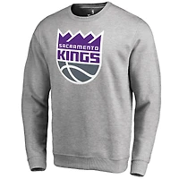 Men's Heathered Gray Sacramento Kings Primary Logo Sweatshirt