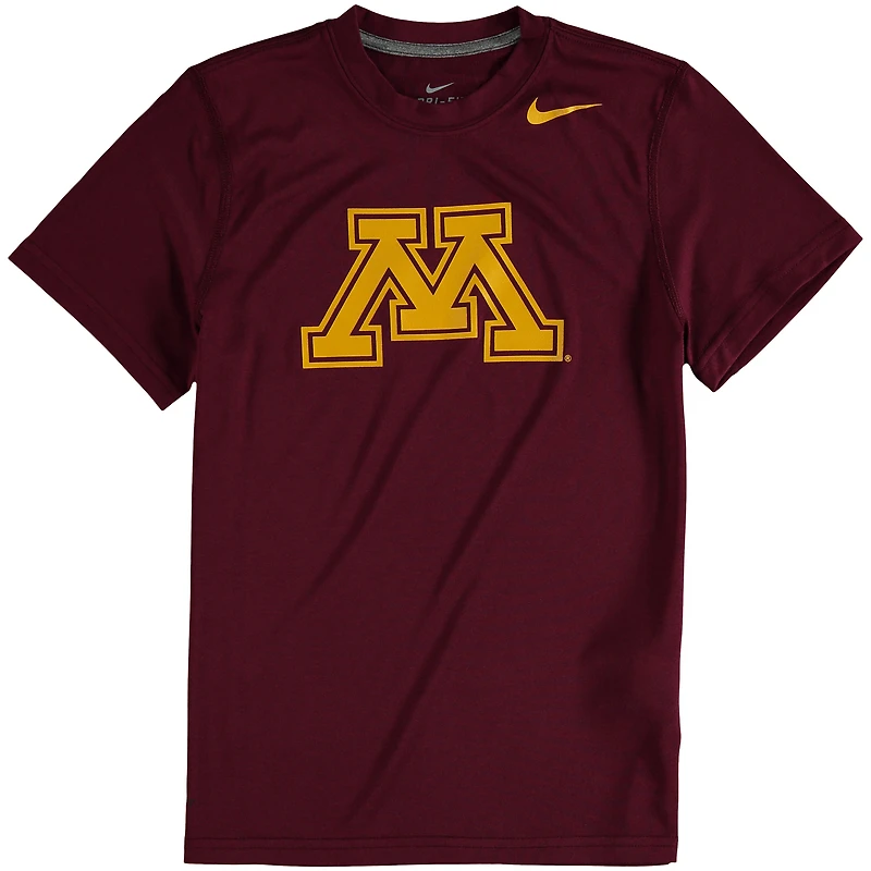 Youth Nike Minnesota Golden Gophers Maroon Logo Legend Performance T-Shirt