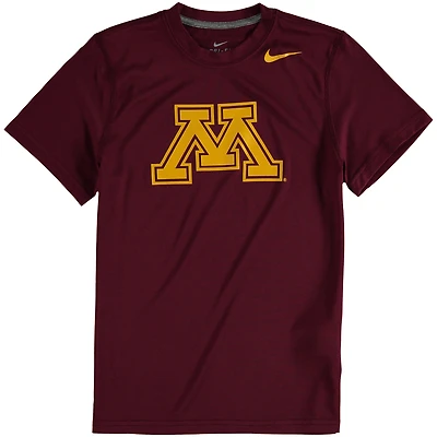 Youth Nike Minnesota Golden Gophers Maroon Logo Legend Performance T-Shirt