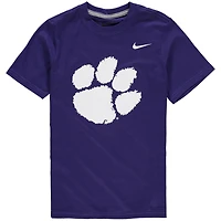 Youth Nike Purple Clemson Tigers Cotton Logo T-Shirt