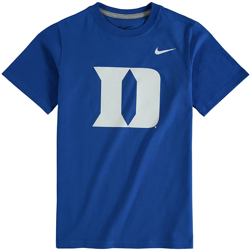 Youth Nike Royal Duke Blue Devils Cotton Logo T-Shirt