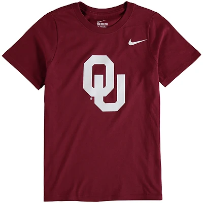 Youth Nike Crimson Oklahoma Sooners Cotton Logo T-Shirt