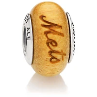 Women's Pandora New York Mets Wood Charm