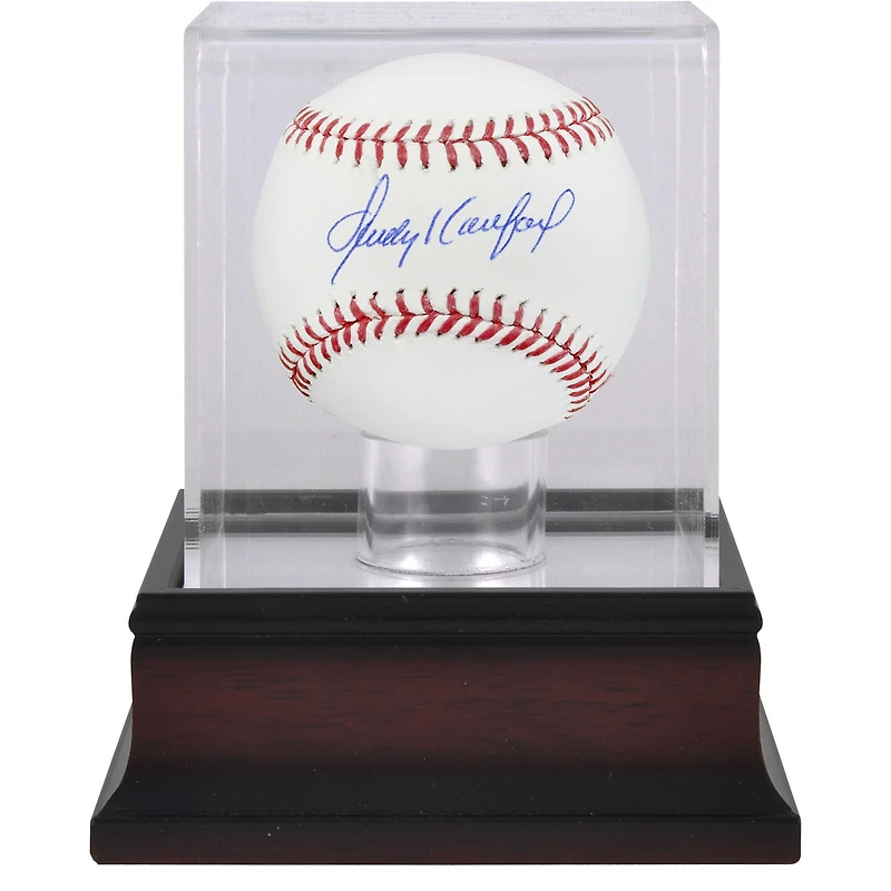 Sandy Koufax Los Angeles Dodgers Autographed Baseball and Mahogany Display Case