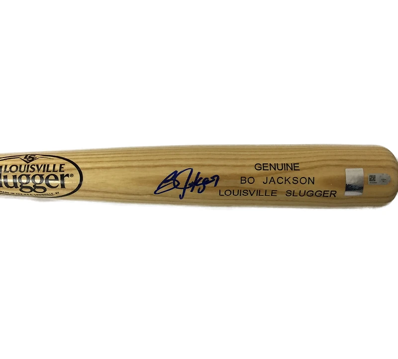 Bo Jackson Autographed Blonde Louisville Slugger Name Engraved Bat