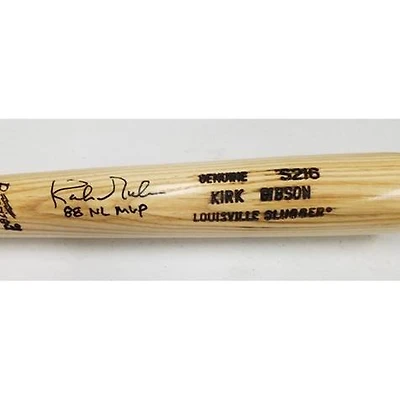 Kirk Gibson Autographed "88 NL MVP" Black Rawlings Pro Bat