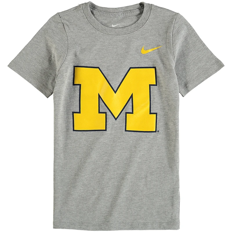 Preschool Nike Charcoal Michigan Wolverines Logo T-Shirt