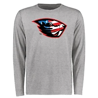 Men's Ash Oregon State Beavers Beaver Salute Long Sleeve T-Shirt