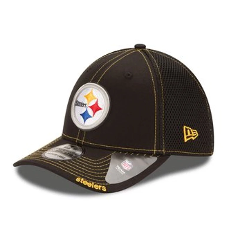 Men's New Era Black Pittsburgh Steelers Neo 39THIRTY Flex Hat