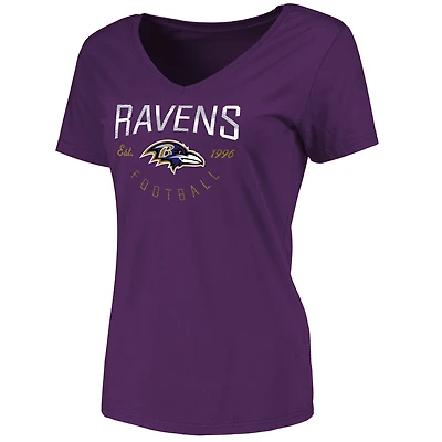 Women's Purple Baltimore Ravens Live For It T-Shirt