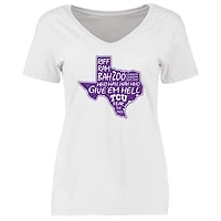 Women's White TCU Horned Frogs Who Wah T-Shirt