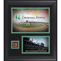 Churchill Downs Framed 15" x 17" Twin Spires Collage with Race Used Dirt from Churchill Downs