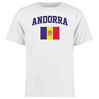 Men's White Andorra Flag T-Shirt