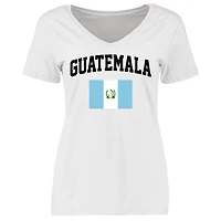 Women's White Guatemala Flag T-Shirt