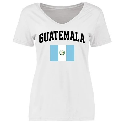 Women's White Guatemala Flag T-Shirt
