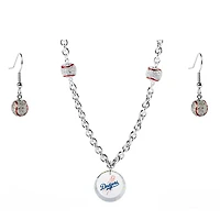 Los Angeles Dodgers Crystals from Swarovski Baseball Necklace & Earrings