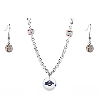 Milwaukee Brewers Crystals from Swarovski Baseball Necklace & Earrings