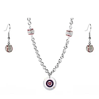 Washington Nationals Crystals from Swarovski Baseball Necklace & Earrings