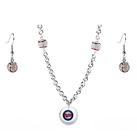 Minnesota Twins Crystals from Swarovski Baseball Necklace & Earrings
