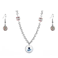 Kansas City Royals Crystals from Swarovski Baseball Necklace & Earrings