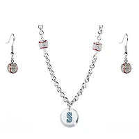 Seattle Mariners Crystals from Swarovski Baseball Necklace & Earrings