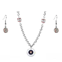 Houston Astros Crystals from Swarovski Baseball Necklace & Earrings