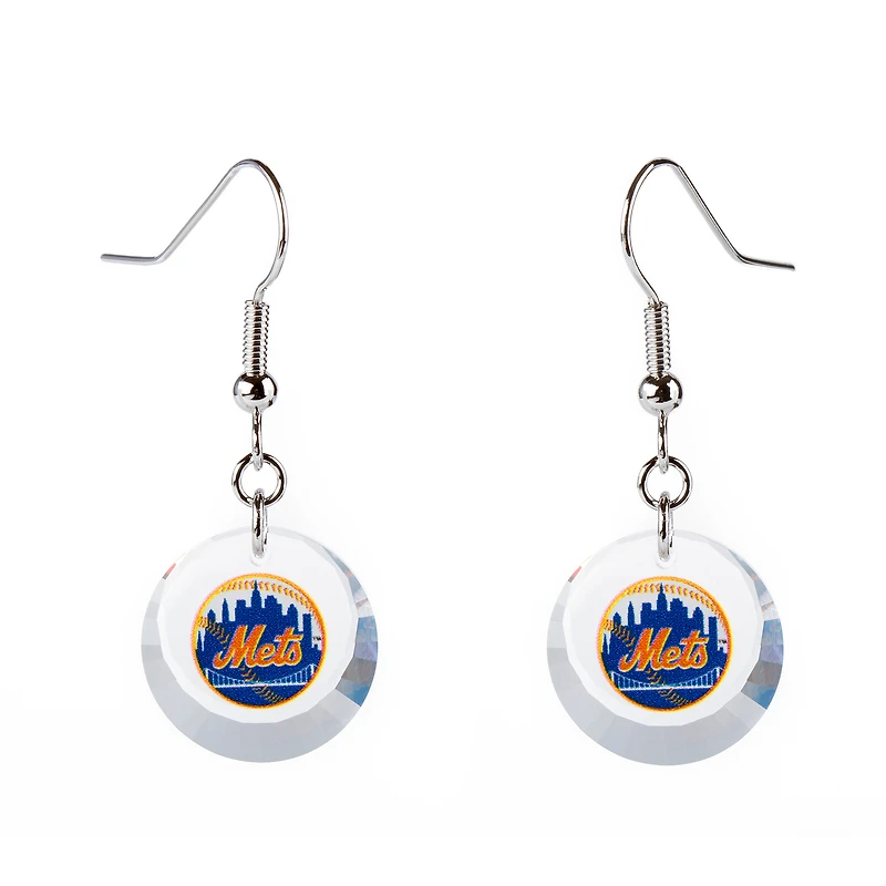 New York Mets Swarovski Pick Off Earrings