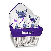 Newborn & Infant White Charlotte Hornets Personalized Medium Gift Basket