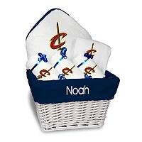 Newborn & Infant White Cleveland Cavaliers Personalized Medium Gift Basket