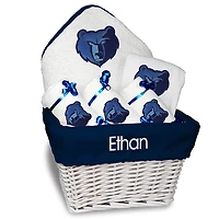 Newborn & Infant White Memphis Grizzlies Personalized Medium Gift Basket
