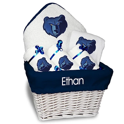 Newborn & Infant White Memphis Grizzlies Personalized Medium Gift Basket